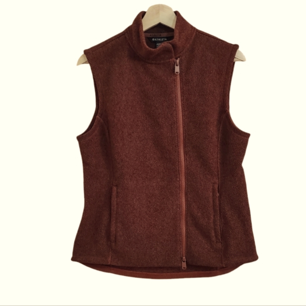 Athleta Stroll Fleece Moto Vest